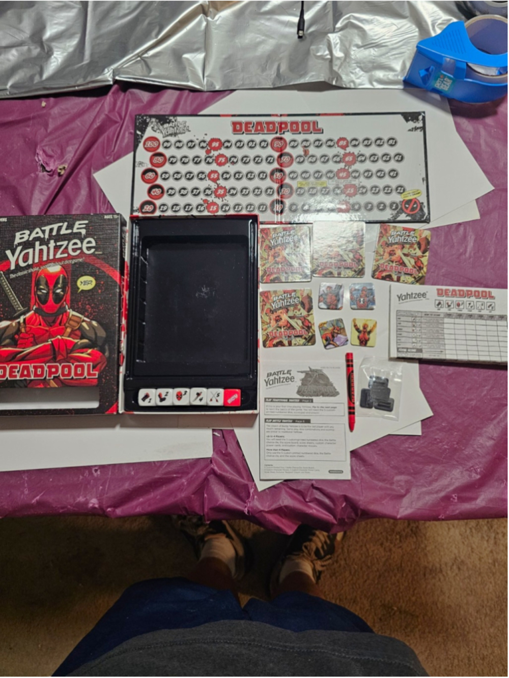 yahtzee battle Deadpool Edition Board Game 100% Complete Marvel 2016 USAopoly⁸